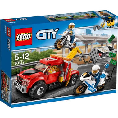 LEGO CITY Police Tow Truck Trouble Interlocking Bricks Set, 5 Years and Above
