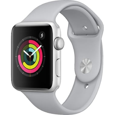 Apple Watch Series 3 Sport Smartwatch, GPS/GLONASS, 42 mm (Diameter), Silver Fog Sport Band