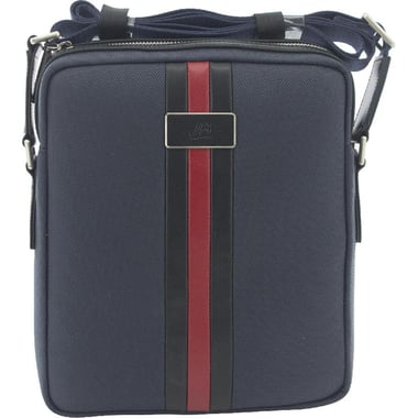 JB Shoulder Bag, Dark Blue/Red