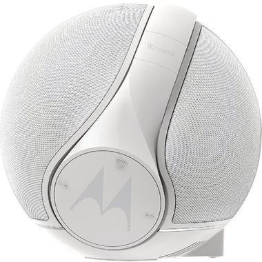 Motorola Sphere 2-in-1 Speaker with Headphone, Bluetooth, White