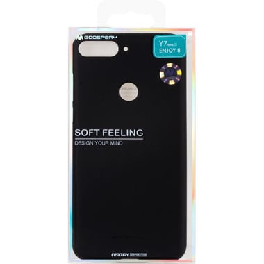 Mercury Jelly Back Cover Mobile Case, for HUAWEI Y7 Prime 2018, Black