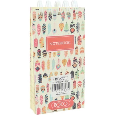 Roco Memo Notebook, Flower, 11.5 X 10.7 in, 100 Pages, Lined, Pastel Blue