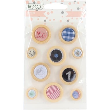 Roco Buttons, Retreat, Assorted Color
