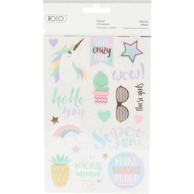 Roco Clear Foil Sticker, Dreamland, Assorted Color