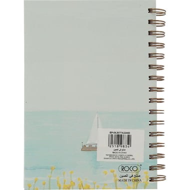 Roco Notebook, Seaboat, A5, 100 Sheets, Lined, Blue/White