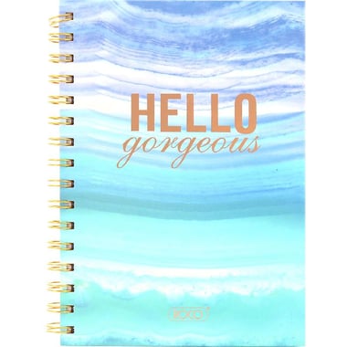 Roco Notebook, "Hello Gorgeous", A5, 80 Sheets, Single Ruled (Arabic), Blue