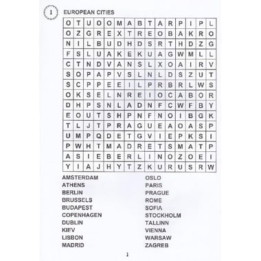 Large Print Wordsearch