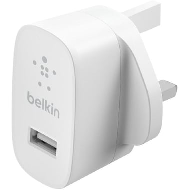 Belkin BoostCharge USB-A Wall Charger 12W, Fast Battery Charging, 12 Watts, Single USB, White