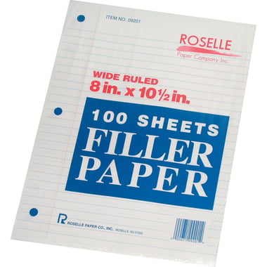 Pacon Filler Looseleaf Refill Paper, 8 X 10.5 in, 200 Pages (100 Sheets)
