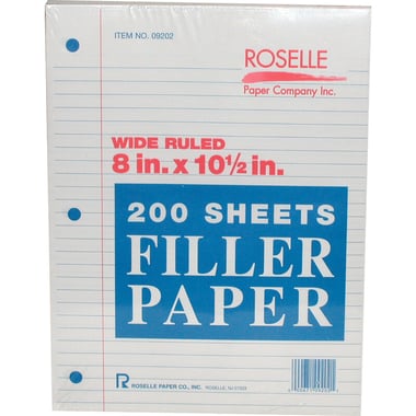 Pacon Filler Looseleaf Refill Paper, 8 X 10.5 in, 400 Pages (200 Sheets)