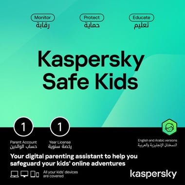 Kaspersky Safe Kids, Arabic/English, 1 User (1 Year), Product Key (Internet Download)