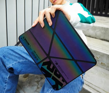 سكينارما iPad Pro 11 (5th Gen) حافظة كمبيوتر لوحي بغطاء خلفي,ازرق