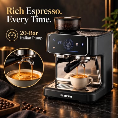 Nikai Espresso Machine,Black