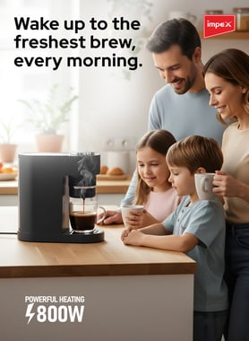 Impex Espresso Machine,Black