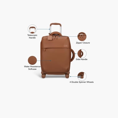 Lipault Cabin Luggage (20"),1 Piece,Brown