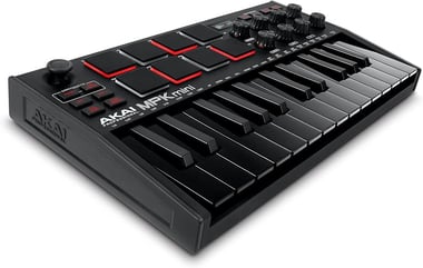 اكاي 25 مفتاح وحدة تحكم MIDI (ميدي), مبتدىء, لجميع الاعمار,أسود