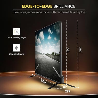 Nikai 55" Smart Tv,4k Qled,,Black,Nprog55qled