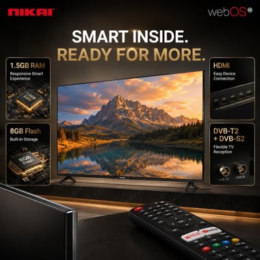 Nikai 100" Smart Tv,Uhd Led,60 Hz,Black,Nik100meu4stn