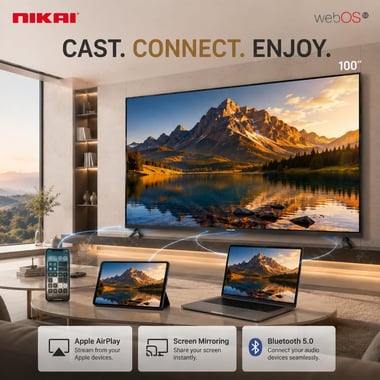 Nikai 100" Smart Tv,Uhd Led,60 Hz,Black,Nik100meu4stn
