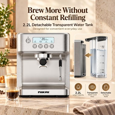 Nikai Espresso Machine,Silver