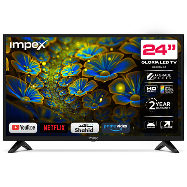 Impex 24" Smart Tv,Hd Led,,Black,Impex Gloria 24 Hd Led Tv