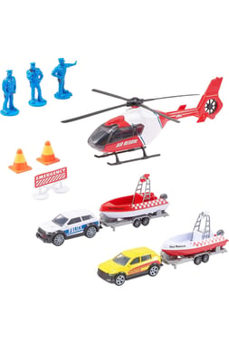 Teamsterz Vehicle & Track Set Helicopter,3 Years And Above,Multicolor