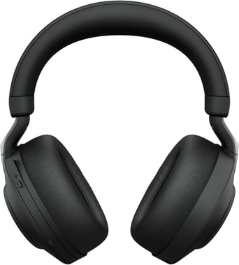 جابرا Jabra Evolve2 85 سماعات رأس فوق الأذن,الغاء الضوضاء النشط الهجين,منفذ صوت 5.3 مم، يو اس بي للشحن,ميكروفون مخفي ودوار,أسود