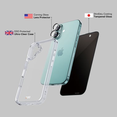 آرمربرو iPhone 16,غطاء خلفي للهاتف الذكي,شفاف