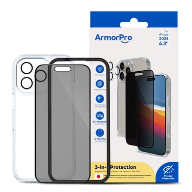 آرمربرو iPhone 16 Pro,غطاء خلفي للهاتف الذكي,شفاف