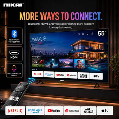 Nikai 50" Smart Tv,4k Qled,60 Hz,Black,Nik50meu4qled