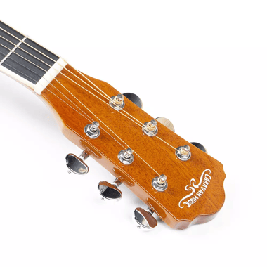 Unistar Acoustic Guitar Advanced,Right-Handed,6 Strings,Adults,Brown