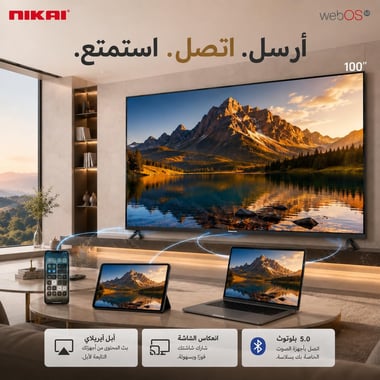 Nikai 100" Smart Tv,Uhd Led,60 Hz,Black,Nik100meu4stn