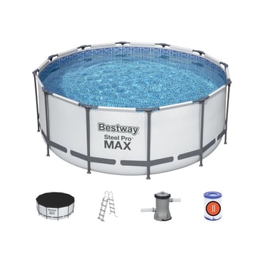 Bestway Framed Pool 366 Cm×366 Cm×122 Cm,5 Person,Multicolor