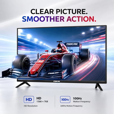 نيكاي 32 بوصة تلفزيون ذكي,دقة كاملة ليد,60 Hz,اسود,NTV3200SLED4