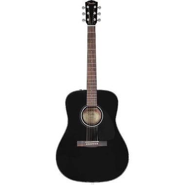 فيندر جيتار صوتي مبتدىء, لليد اليمنى,6 Strings, للبالغين,أسود