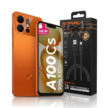 آيتل A100Cs 4+128 Orange + EA159,128 جيجابايت,4 جيجابايت رام,برتقالي 4G LTE,