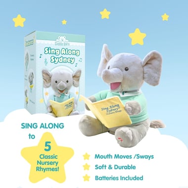 Cuddle Barn Interactive Plush Toy ,3 Years And Above,Silver