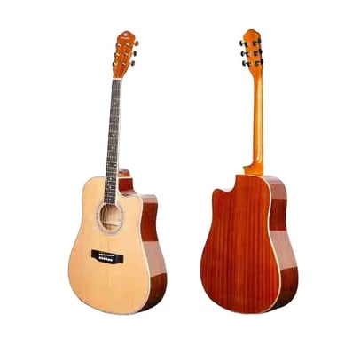Unistar Acoustic Guitar Advanced,Right-Handed,6 Strings,Adults,Brown