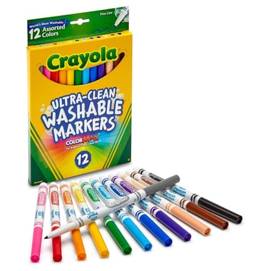 Crayola Color Marker (Washable),Assorted Color,12