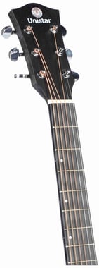 Unistar Acoustic Guitar Beginner,Right-Handed,6,Adults,Black