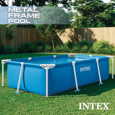 Intex Framed Pool 220 Cm×150 Cm×60 Cm,3 Person,Blue