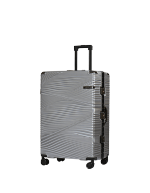Track Luggage Set Of 3 (20"/24"/28"),3 Pieces,Silver