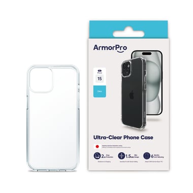 Armorpro Iphone 15 Back Cover Mobile Case,Clear