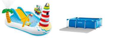 Intex Framed Pool 218 Cm×188 Cm×99 Cm,3 Person,Multicolor