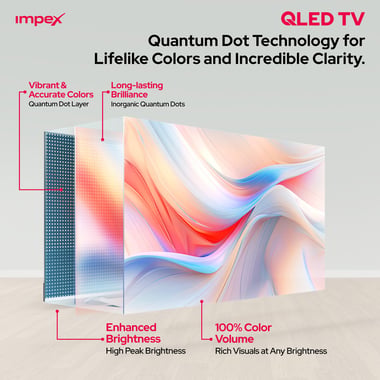 امبيكس 50 بوصة تلفزيون ذكي,دقة كاملة كيو ليد,60 Hz,اسود,50 Inch Google QLED Smart TV Full HD 1080P