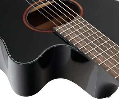Yamaha Acoustic Electric Guitar Intermediate,Right-Handed,6,Adults,Black