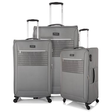 Track Luggage Set Of 3 (20"/24"/28"),3 Pieces,Grey