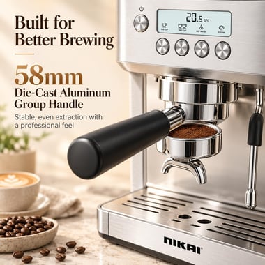 Nikai Espresso Machine,Silver