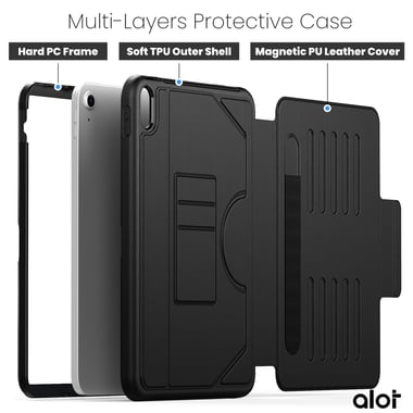 Alot Ipad 10th Generation (10.9-Inch) Back Cover Tablet Case,Black