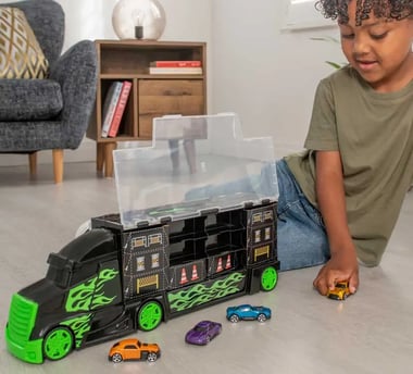 Teamsterz Vehicle & Track Set Truck,3 Years And Above,Multicolor